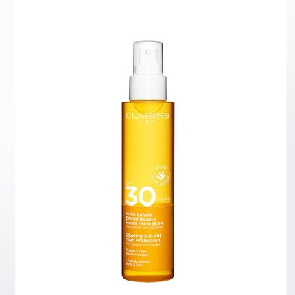 Clarins Glowing Sun Oil High Protection SPF30 слънцезащитен крем 150 мл