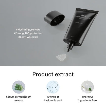Abib Sedum Hyaluron Sunscreen Protection Tube слънцезащитен крем 50 мл