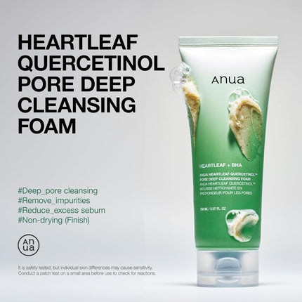 Anua Heartleaf Quercetinol Pore Deep Cleansing Foam почистващ продукт за лице 150 мл