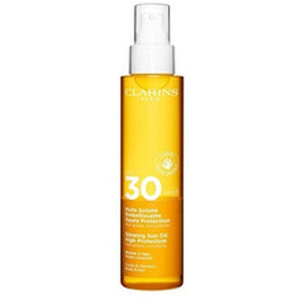 Clarins Glowing Sun Oil High Protection SPF30 слънцезащитен крем 150 мл